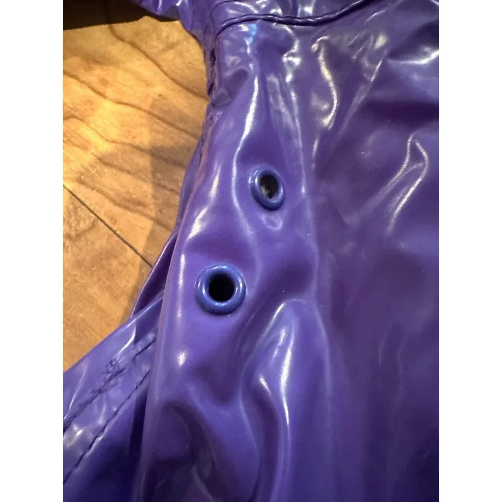 Vintage Misty Harbor ☔️ Kid's Any Weather Slicker Purple Raincoat Size‎ 7 (399)